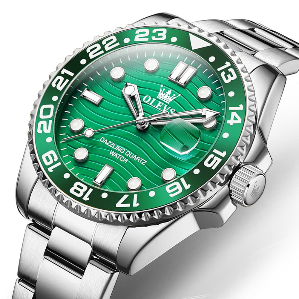 OLEVS 3610 Dive Style Steel Quartz Watch for Men
