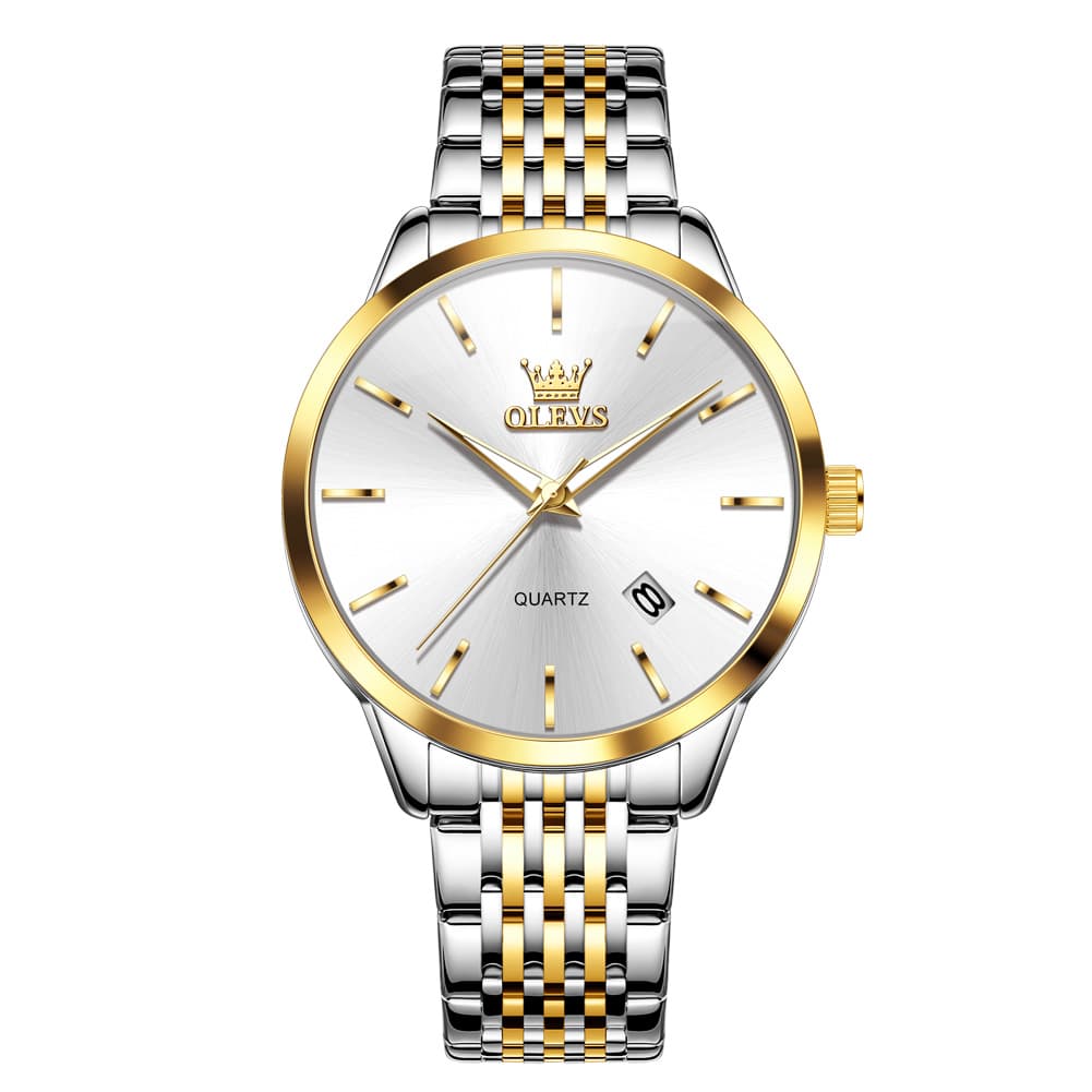 OLEVS 2907 Minimalist Ultra Thin Quartz Watch for Men