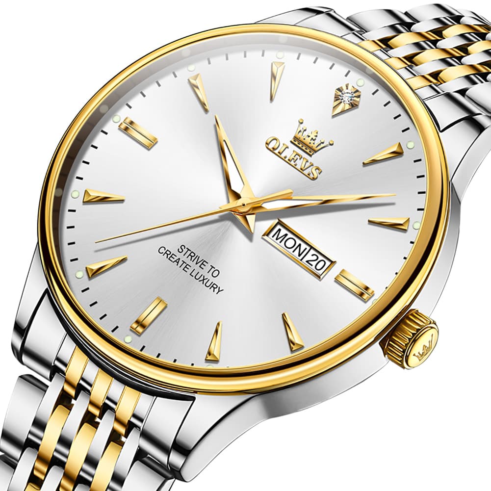 OLEVS 2929 Minimalist Day Date Quartz Watch for Men