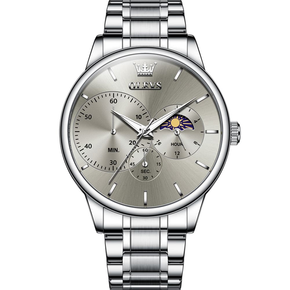 OLEVS 2936 Chronograph Moon Phase Quartz Watch for Men