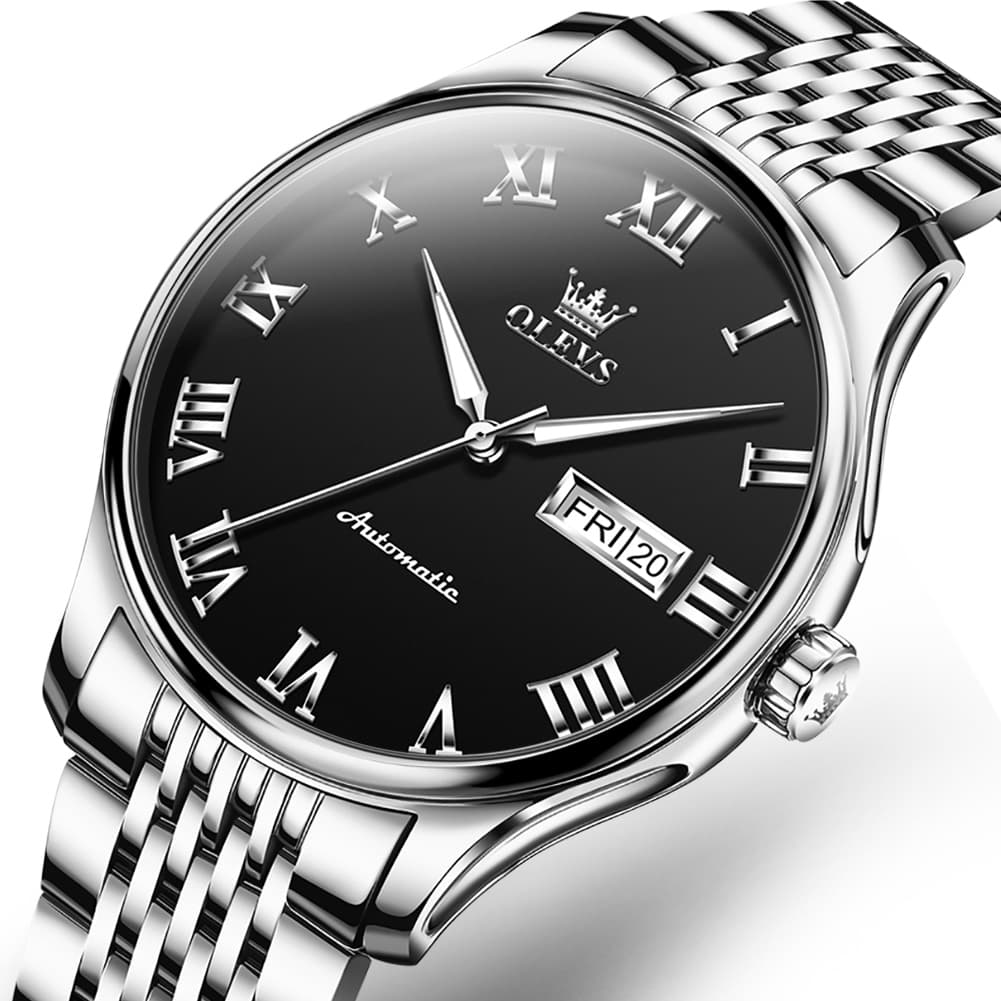 OLEVS Roman Numeral Day Date Automatic Mechanical Watch 9929 for Men