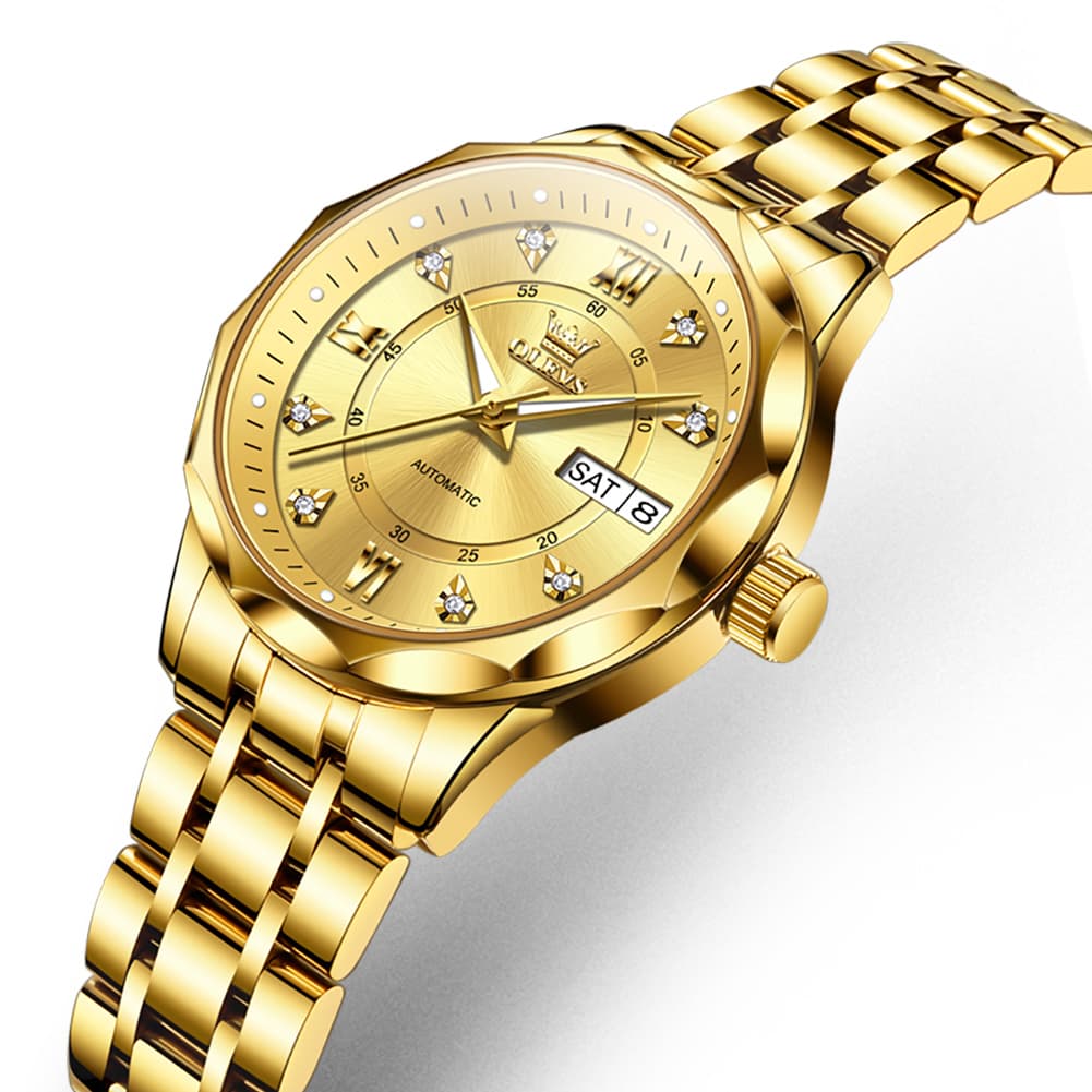 OLEVS 6727 Automatic Diamond Mechanical Watch For Women