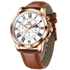 OLEVS 3632 Large Dial Multifunction Quartz Watch for Men