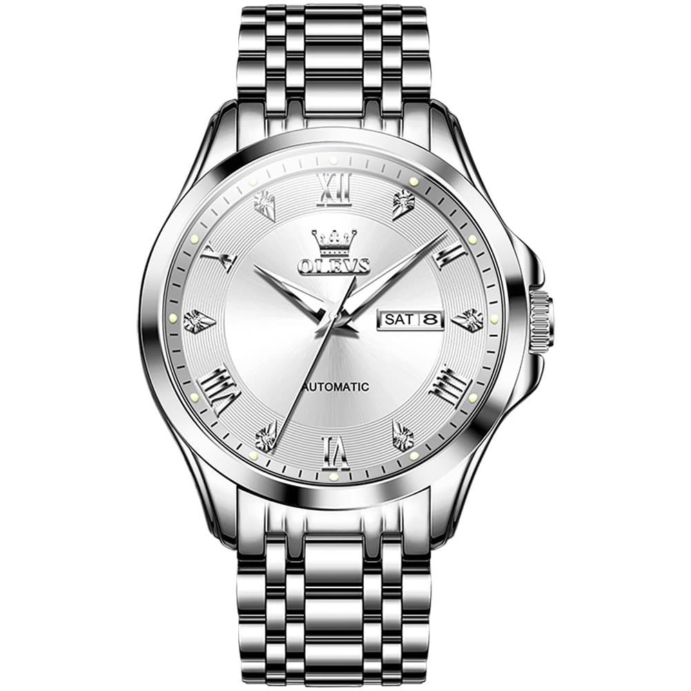 OLEVS 6702 Diamond Dial Automatic Mechanical Watch For Men