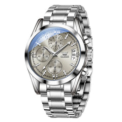 OLEVS 2987 Stainless Steel Chronograph Quartz Watch for Men