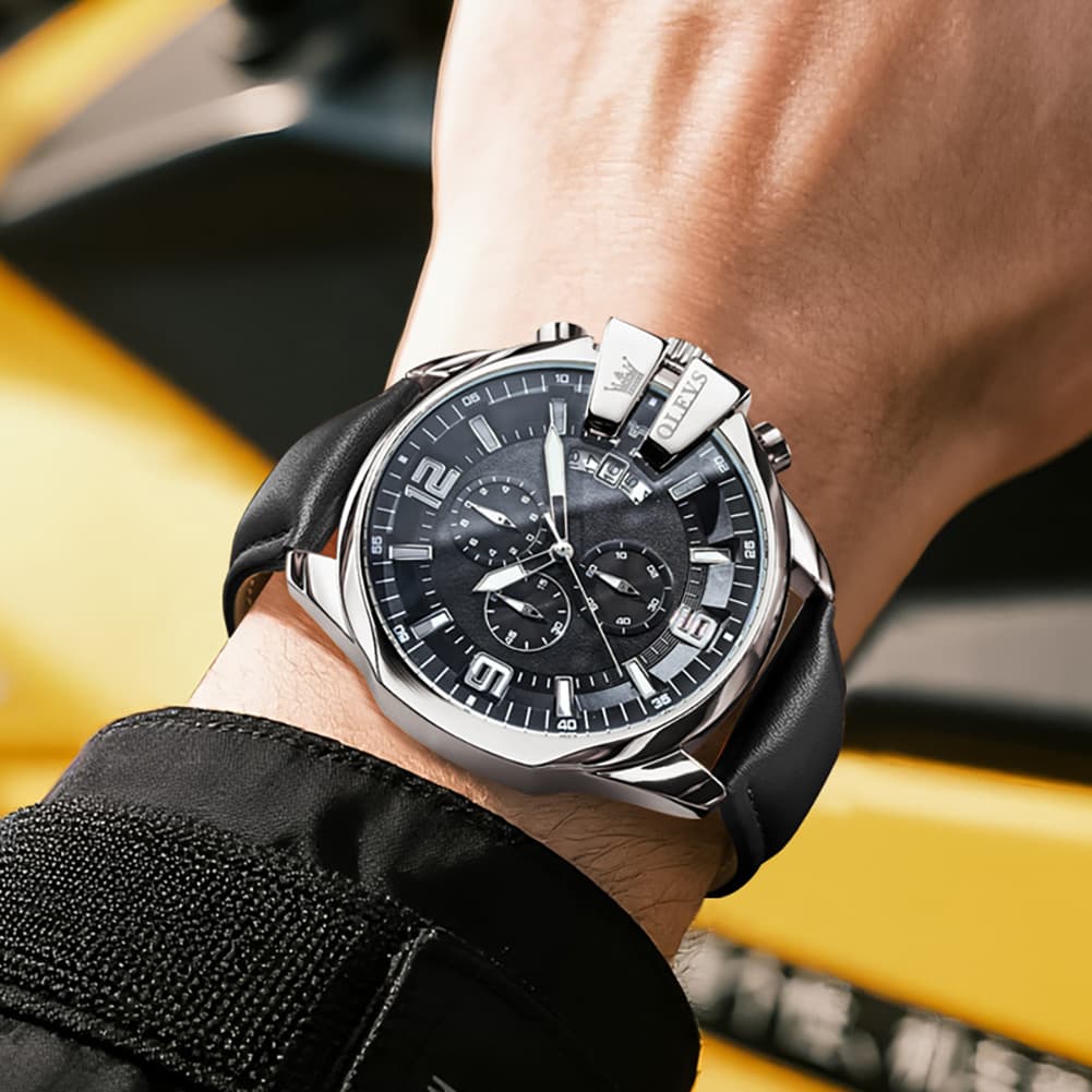 OLEVS 2978 Oversized 50mm Chronograph Quartz Watch for Men