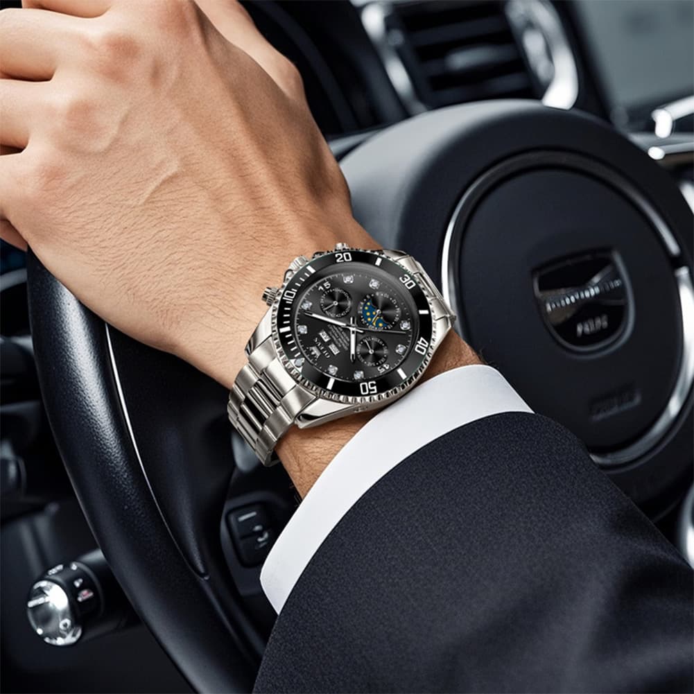 OLEVS 6729 Automatic Moon Phase Mechanical Watch For Men