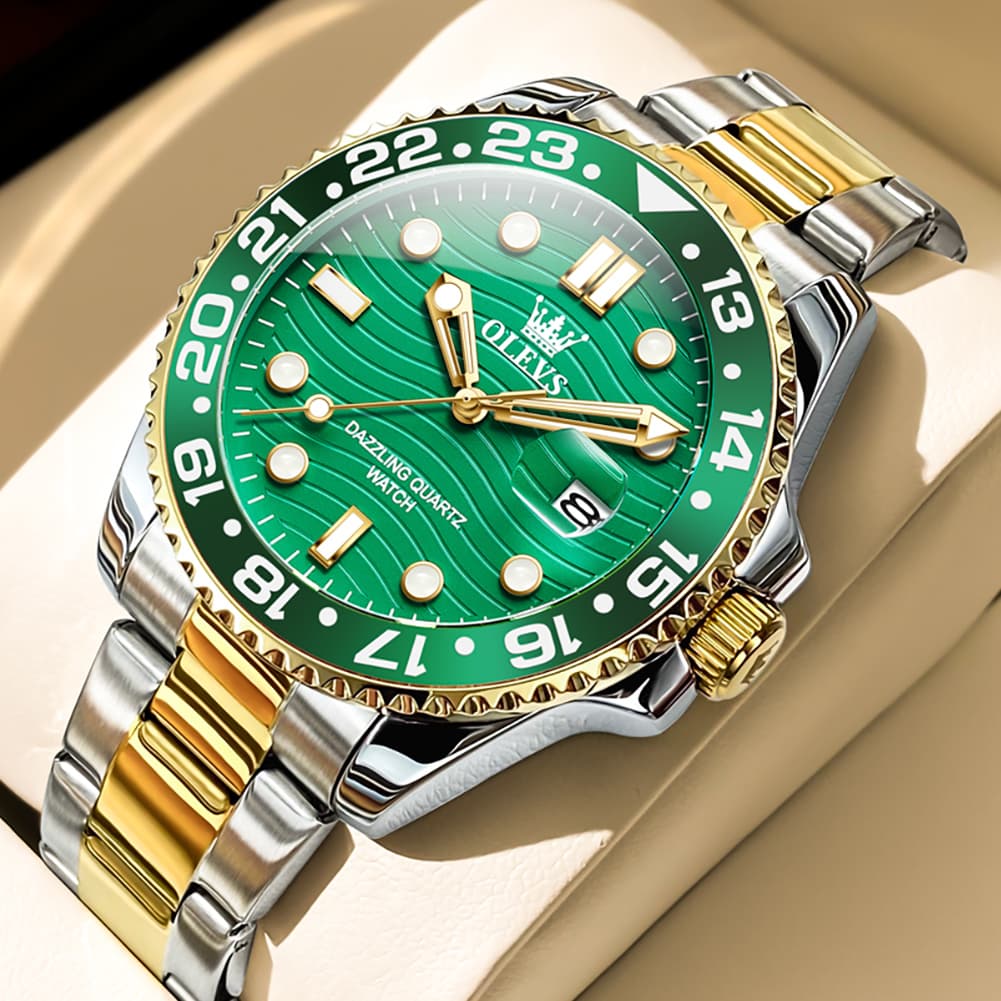 OLEVS 3610 Dive Style Steel Quartz Watch for Men