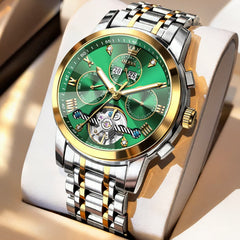 OLEVS 3D Diamond Cut Skeleton Automatic Watch 7121 for Men