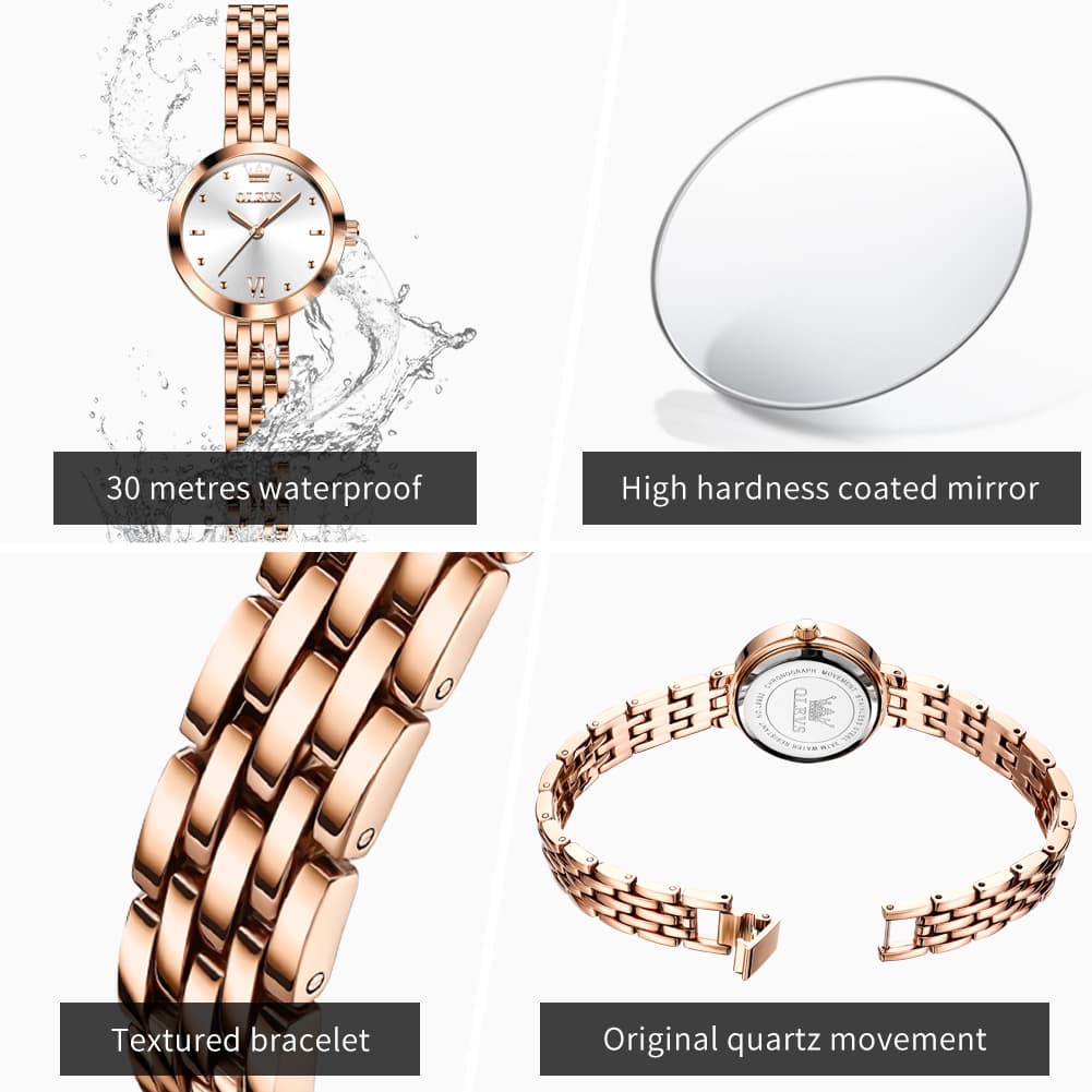 OLEVS 9992 Petite Minimalist Jewelry Bracelet Watch for Women