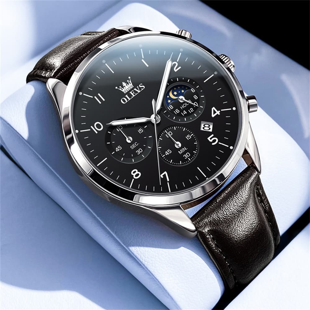 OLEVS 2882 Luxury Moon Phase Chronograph Watch for Men