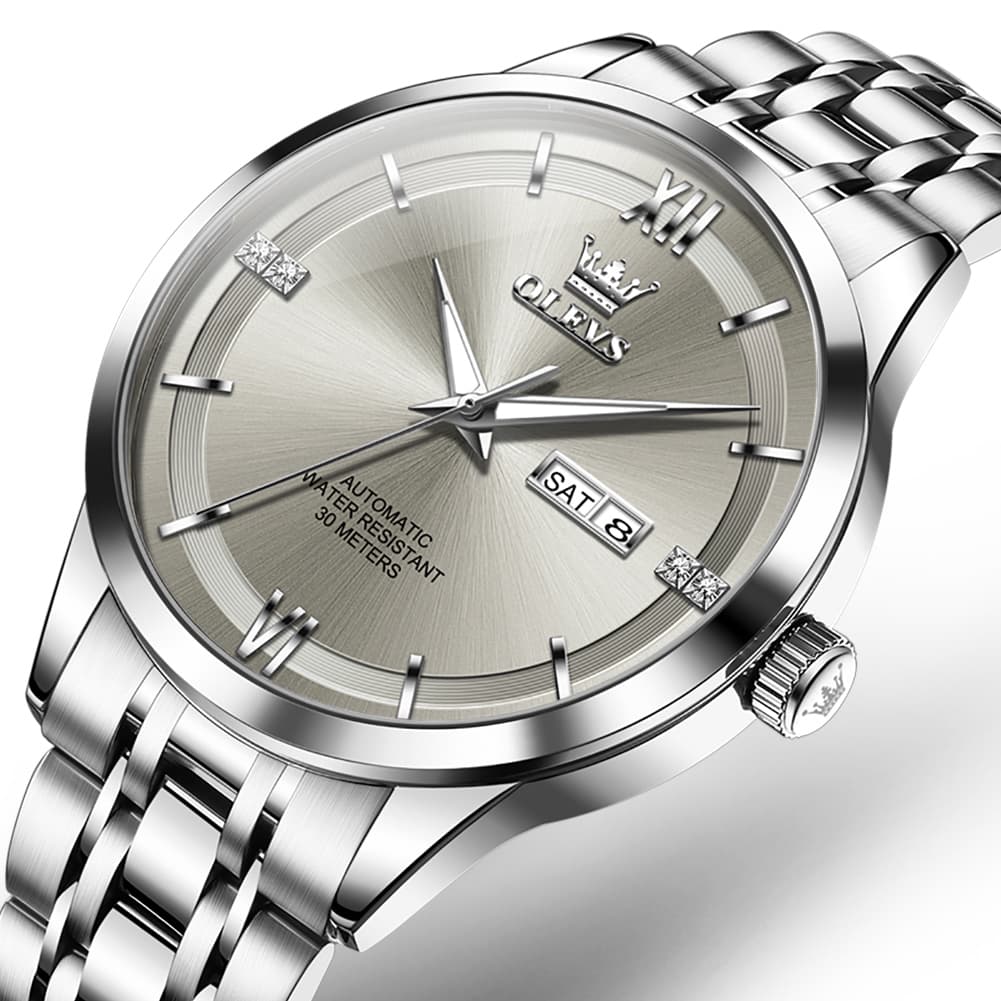 OLEVS 7061 Classic Dual Calendar Automatic Watch For Men