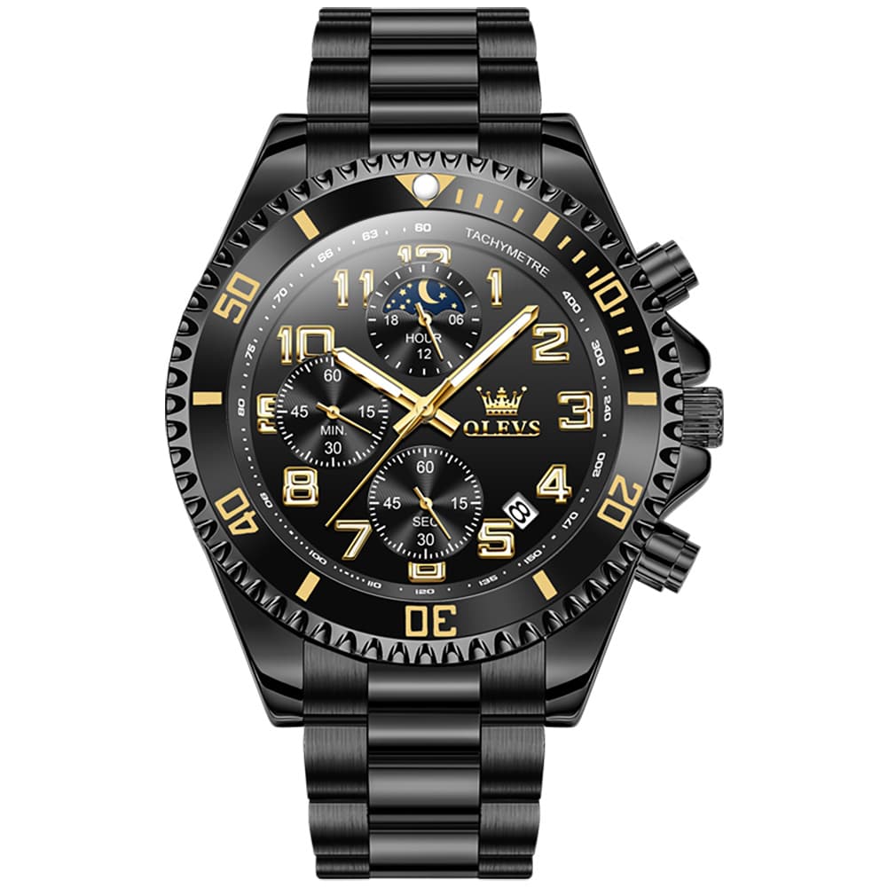 OLEVS 2926 Dive-Style Moon Phase Quartz Watch for Men