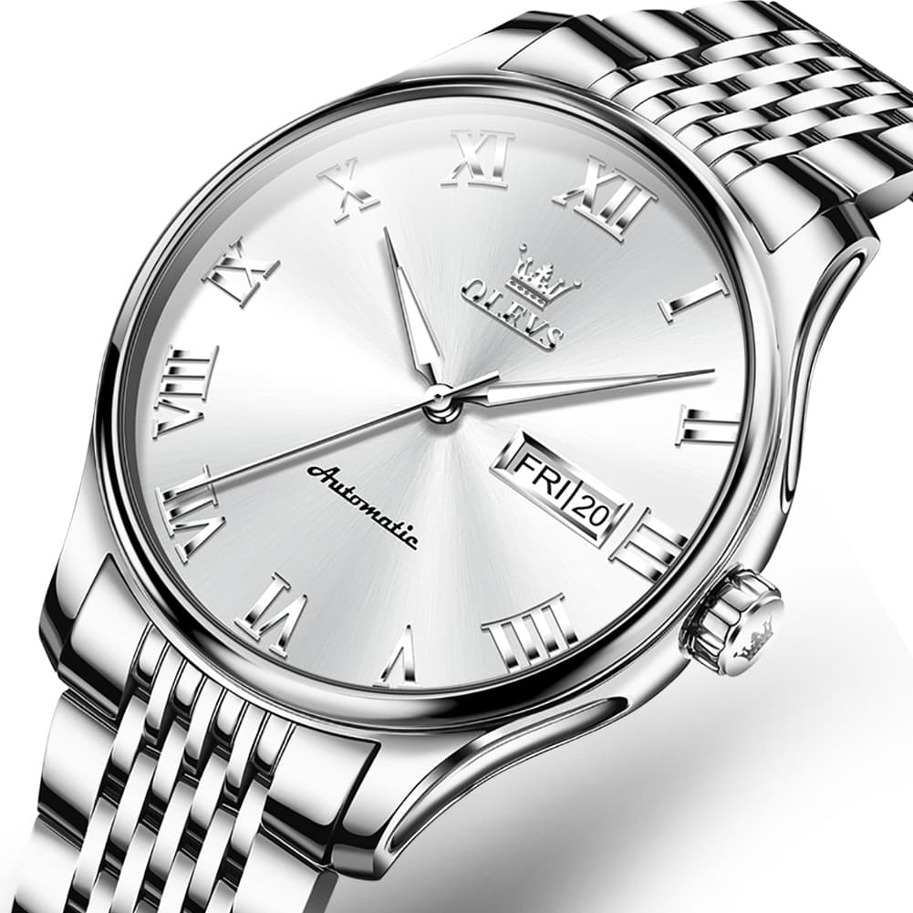 OLEVS Roman Numeral Day Date Automatic Mechanical Watch 9929 for Men