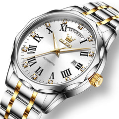 OLEVS 6780 Roman Numerals Day Date Mechanical Watch for Men