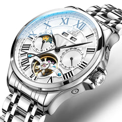 OLEVS 7013 Multi Function Sun and Moon Mechanical Watch for Men