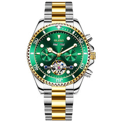 OLEVS 6605 Classic Open Heart Automatic Dive Style Watch for Men