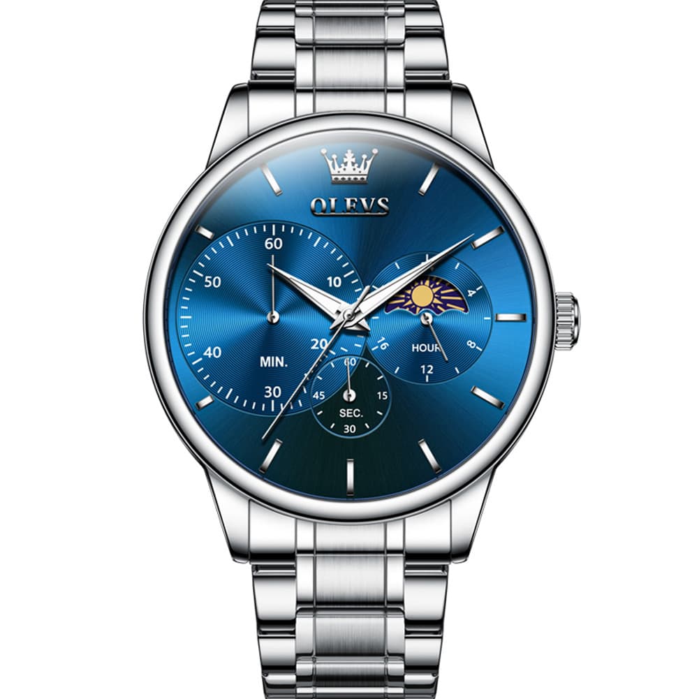 OLEVS 2936 Chronograph Moon Phase Quartz Watch for Men