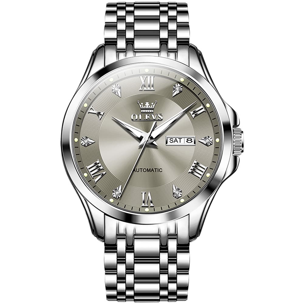 OLEVS 6702 Diamond Dial Automatic Mechanical Watch For Men