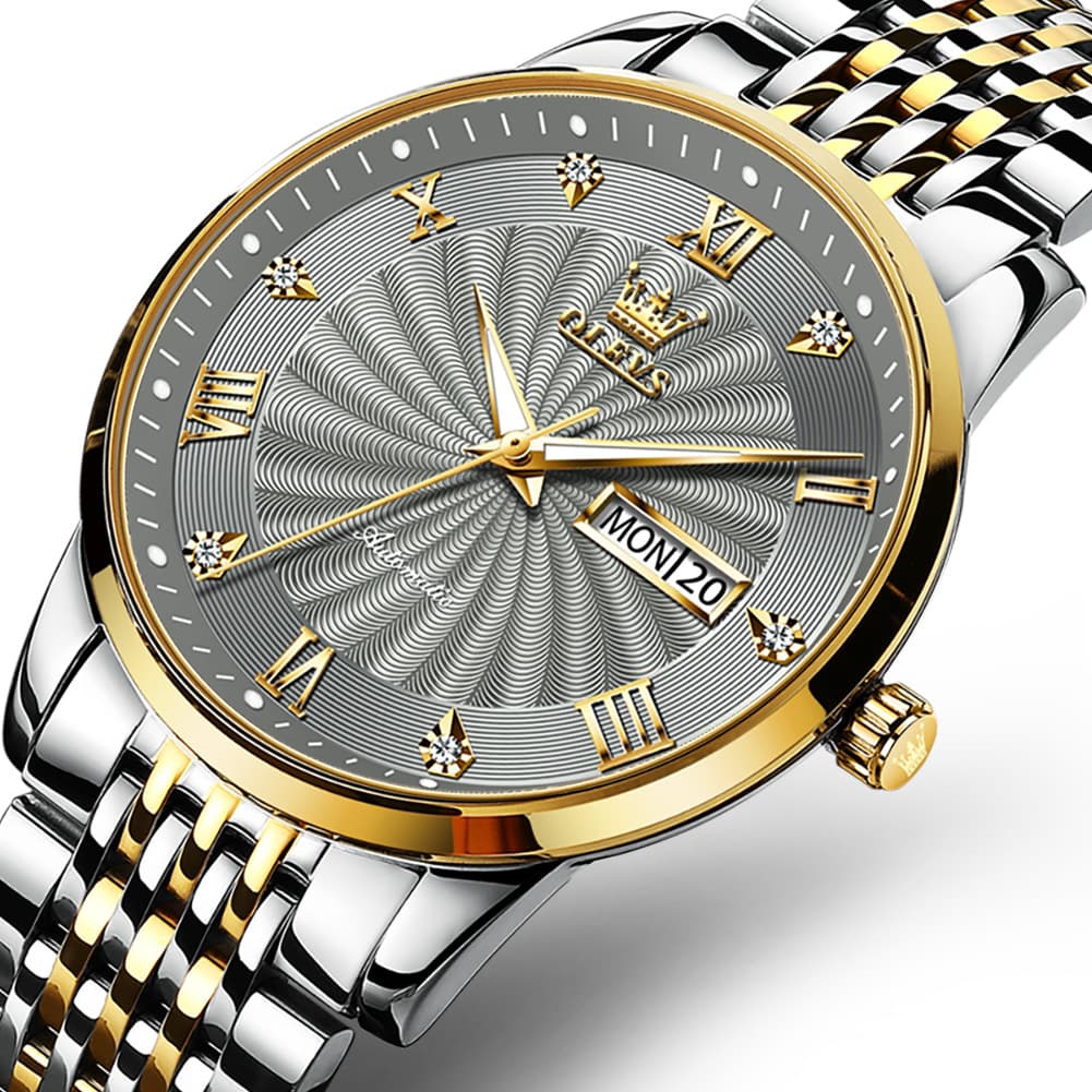 OLEVS 6630 Sunburst Dial Mechanical Watch for Men