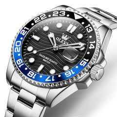 OLEVS 3610 Dive Style Steel Quartz Watch for Men