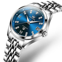 OLEVS Diamond Dial Automatic Mechanical Watch 9801 Date Display for Women