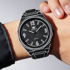 OLEVS 1018 Comic Style Quartz Silicone Watch for Men