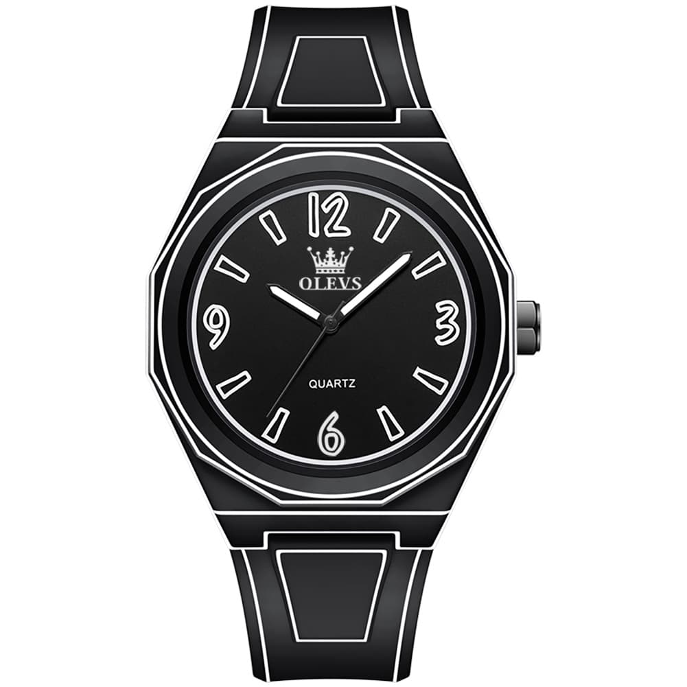 OLEVS 1018 Comic Style Quartz Silicone Watch for Men