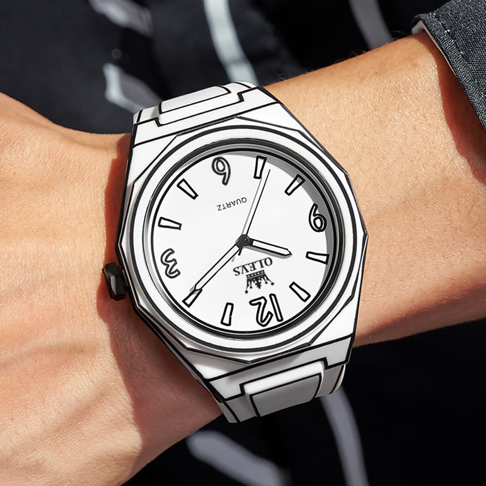 OLEVS 1018 Comic Style Quartz Silicone Watch for Men