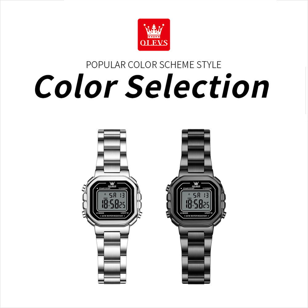 OLEVS 1111 silver black and all black color comparison