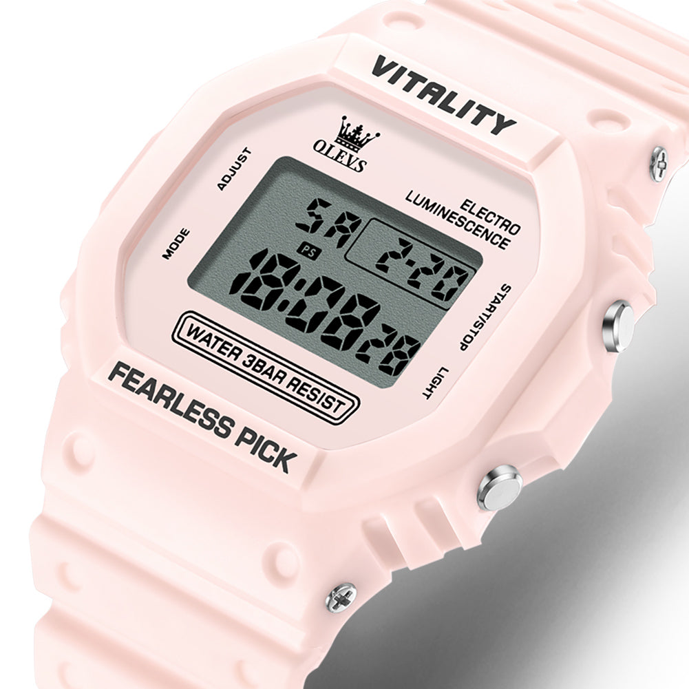 OLEVS 1122 Pink digital display closeup