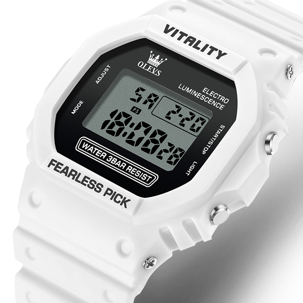 OLEVS 1122 White digital display closeup