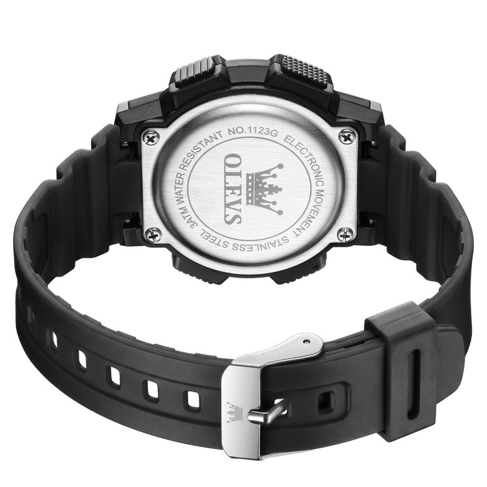 OLEVS 1123 case back flexible strap and steel pin buckle