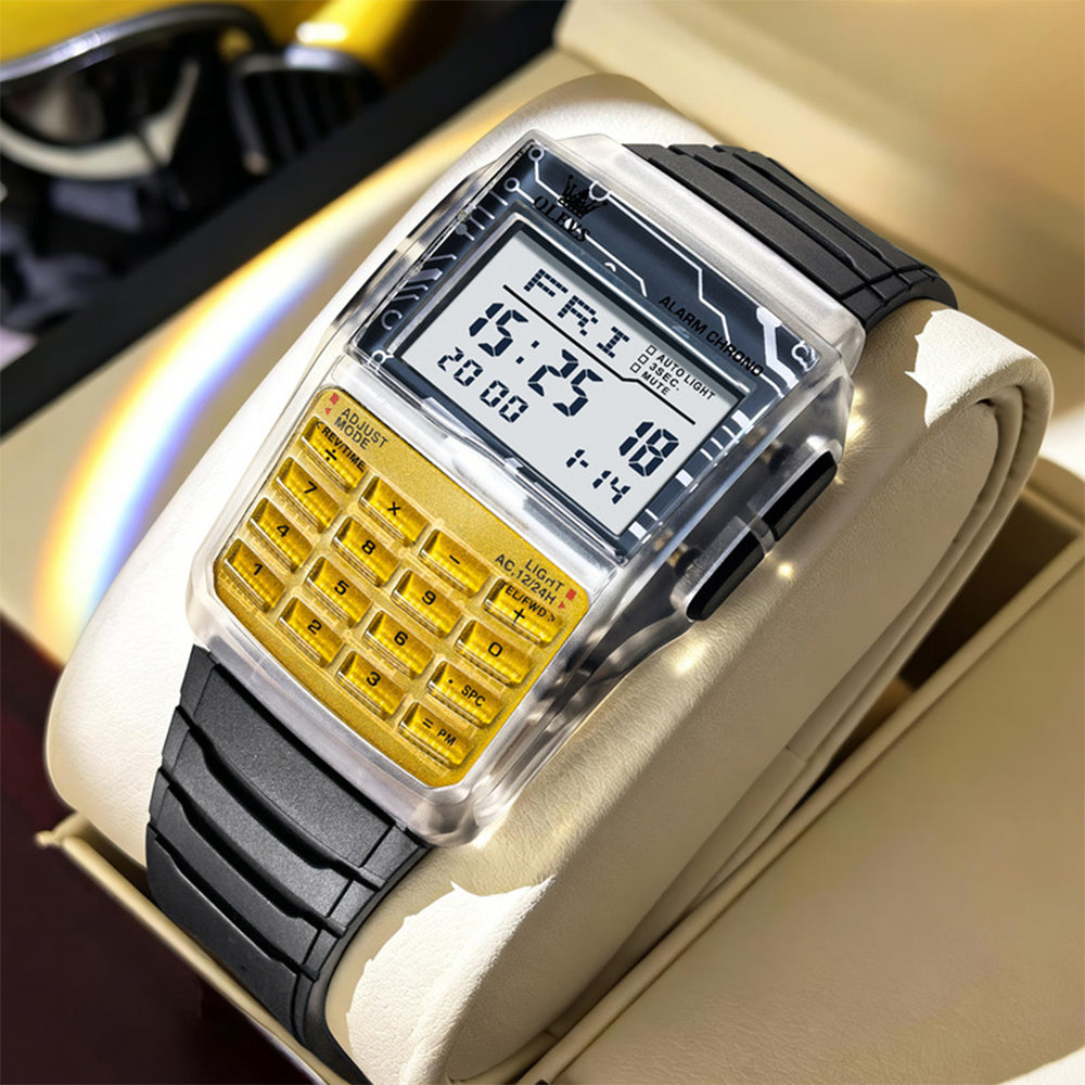 OLEVS 1126 retro digital calculator watch view 17