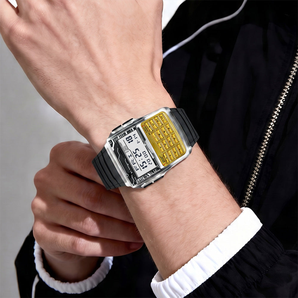 OLEVS 1126 retro digital calculator watch view 22