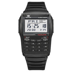 OLEVS 1126 retro digital calculator watch view 2
