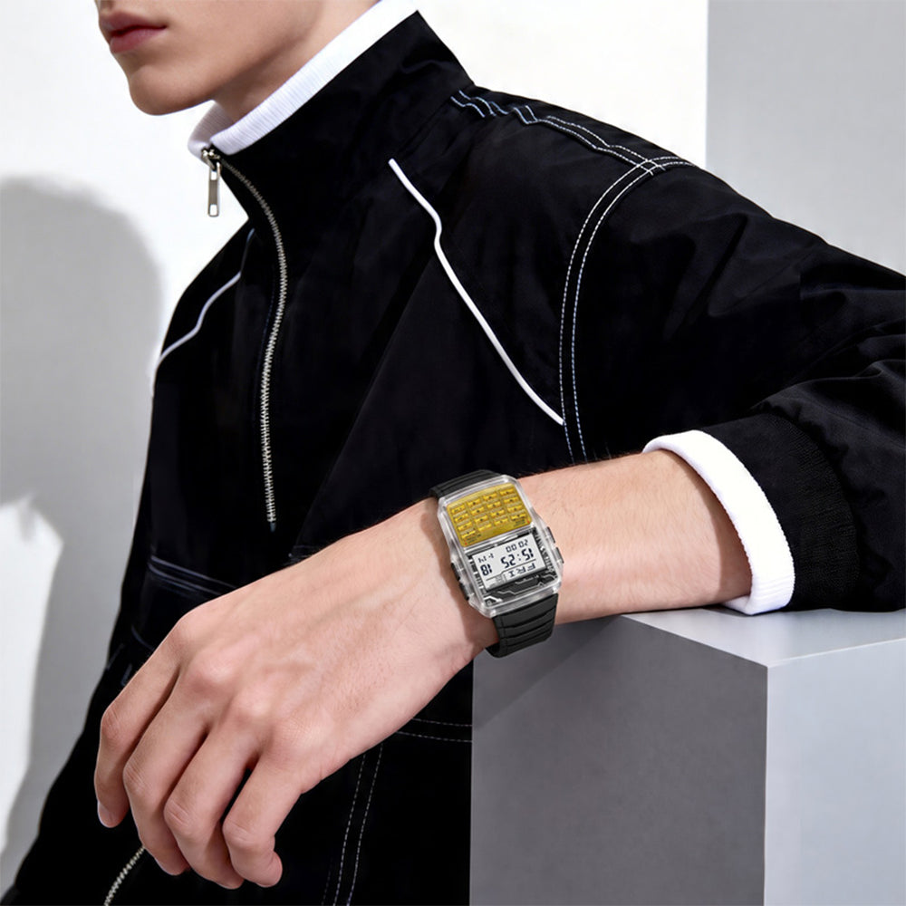 OLEVS 1126 retro digital calculator watch view 32