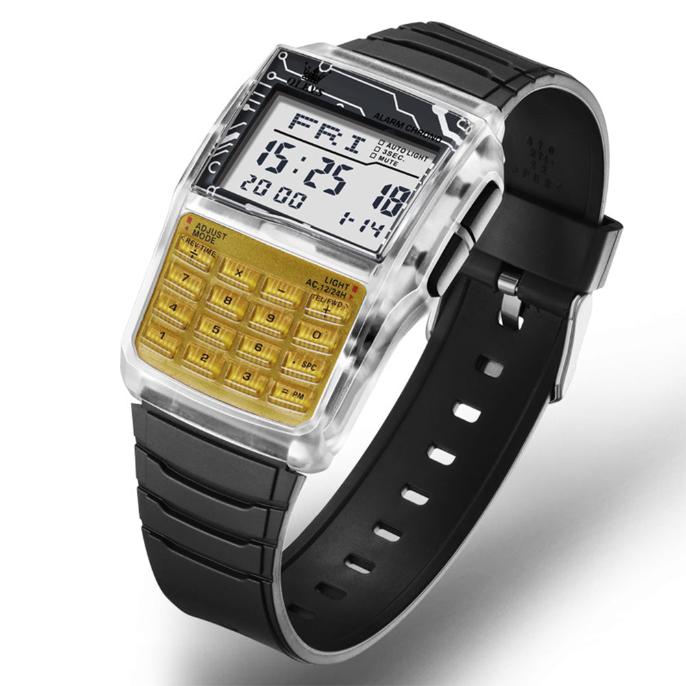OLEVS 1126 retro digital calculator watch view 4
