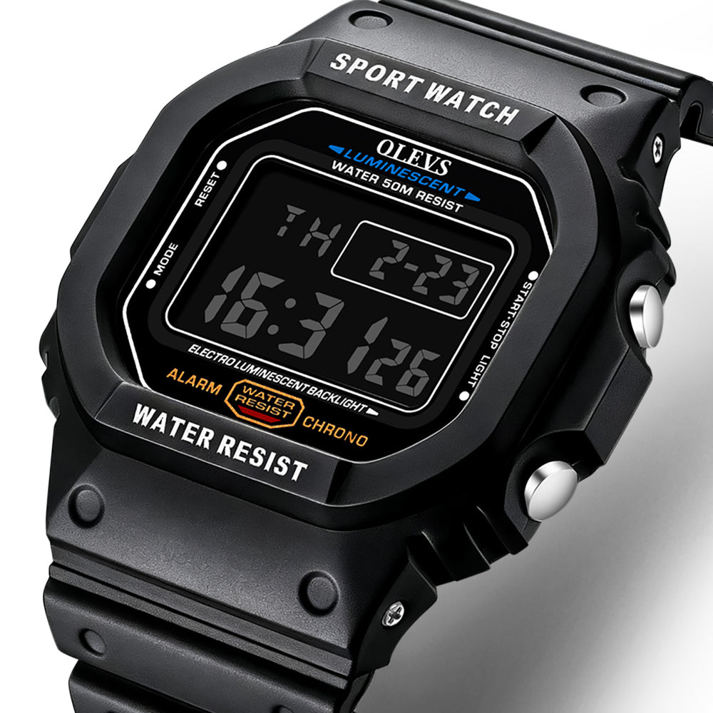 OLEVS 1127 Black digital display closeup