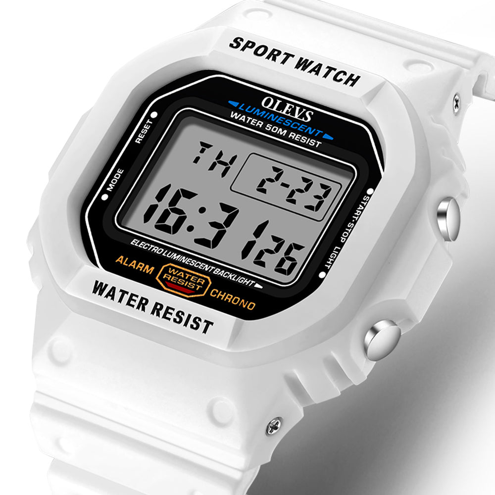 OLEVS 1127 White digital display closeup