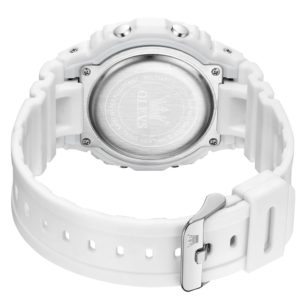 OLEVS 1127 White resin strap buckle and case back