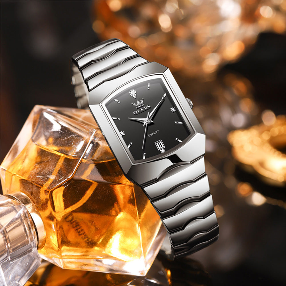 OLEVS 2712 geometric quartz dress watch view 16