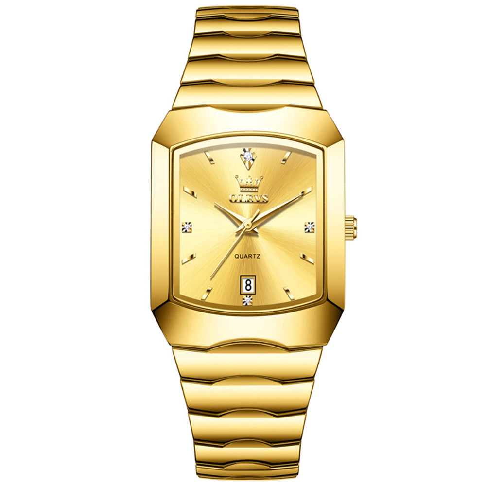 OLEVS 2712 geometric quartz dress watch view 1