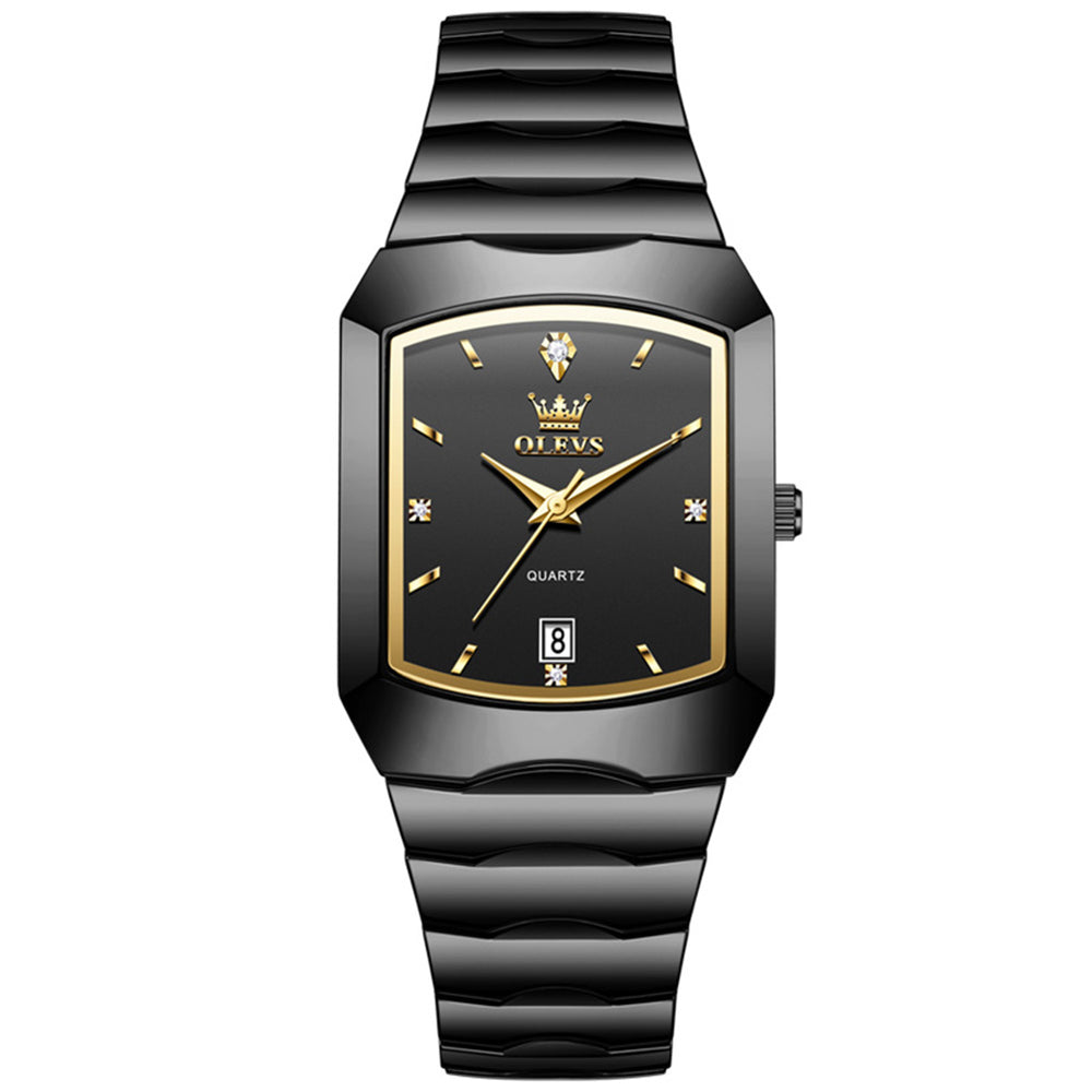 OLEVS 2712 geometric quartz dress watch view 2
