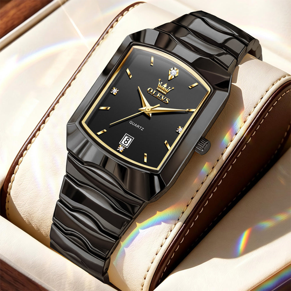 OLEVS 2712 geometric quartz dress watch view 35