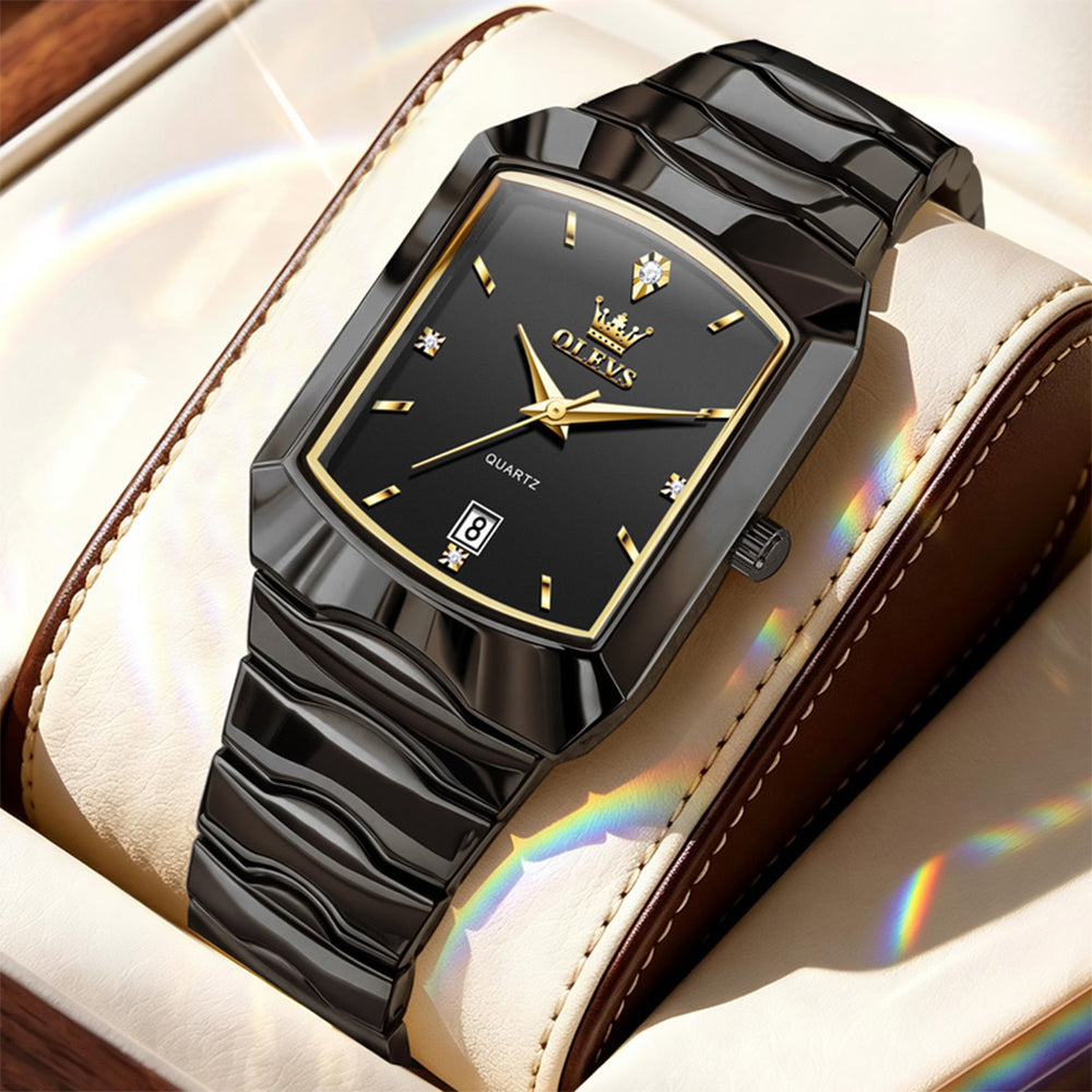 OLEVS 2712 geometric quartz dress watch view 35