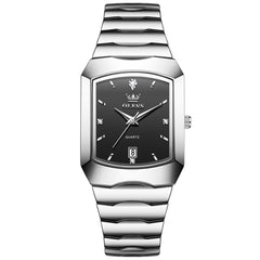 OLEVS 2712 geometric quartz dress watch view 3