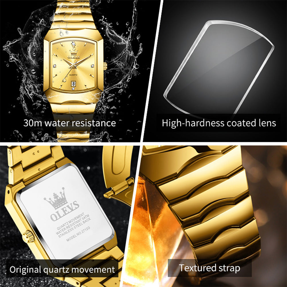 OLEVS 2712 geometric quartz dress watch view 57