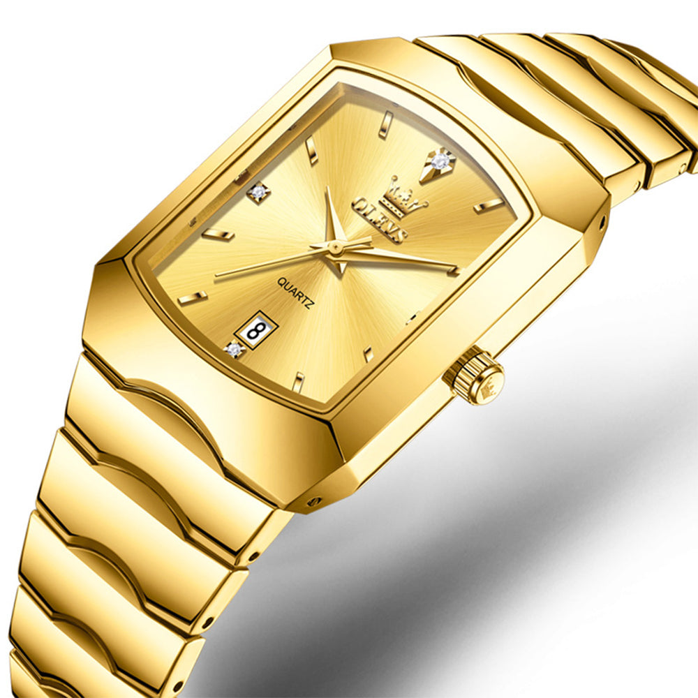 OLEVS 2712 geometric quartz dress watch view 7