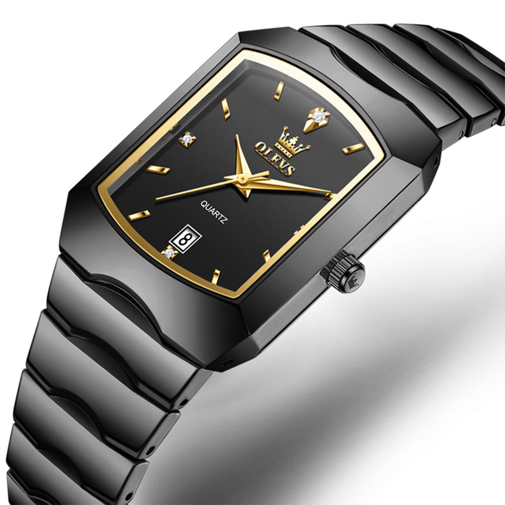 OLEVS 2712 geometric quartz dress watch view 8
